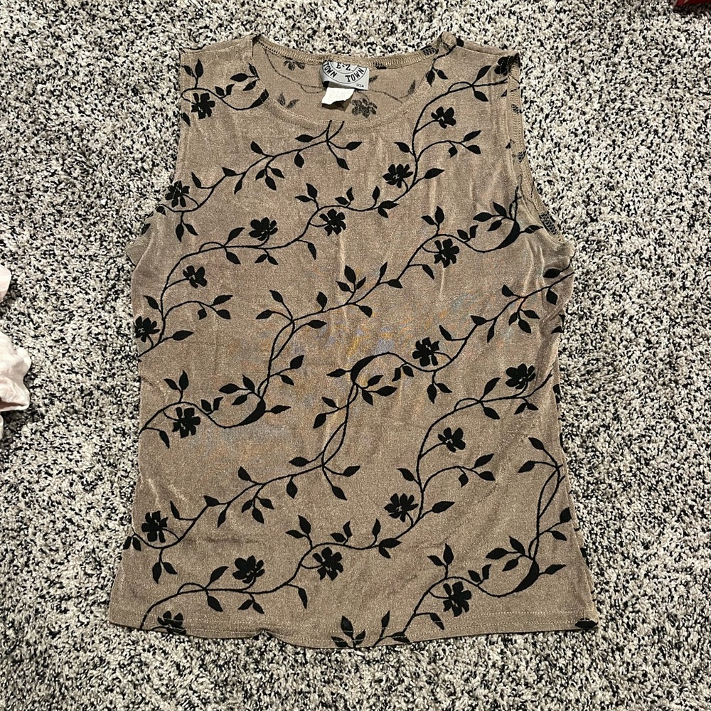 Vintage flower top women’s size medium